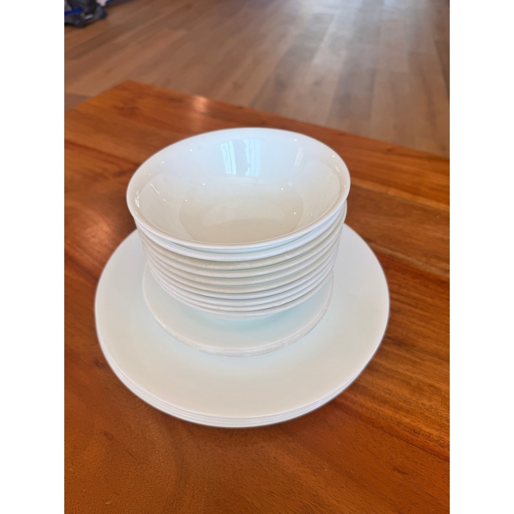 Corelle "Winter Frost White" Bowls And Plates 19 Pieces